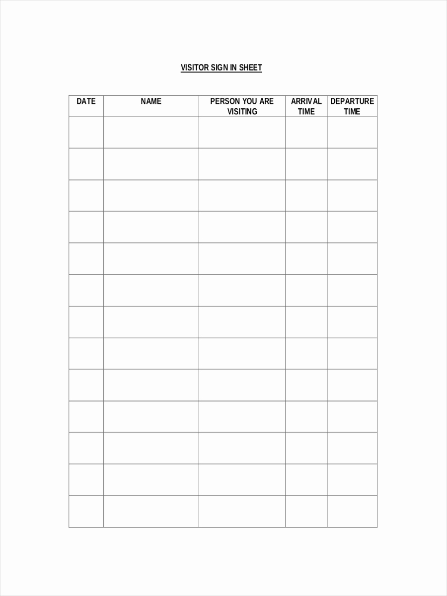Visitor Sign In Sheet Lovely 12 Sign In Sheet Examples &amp; Samples