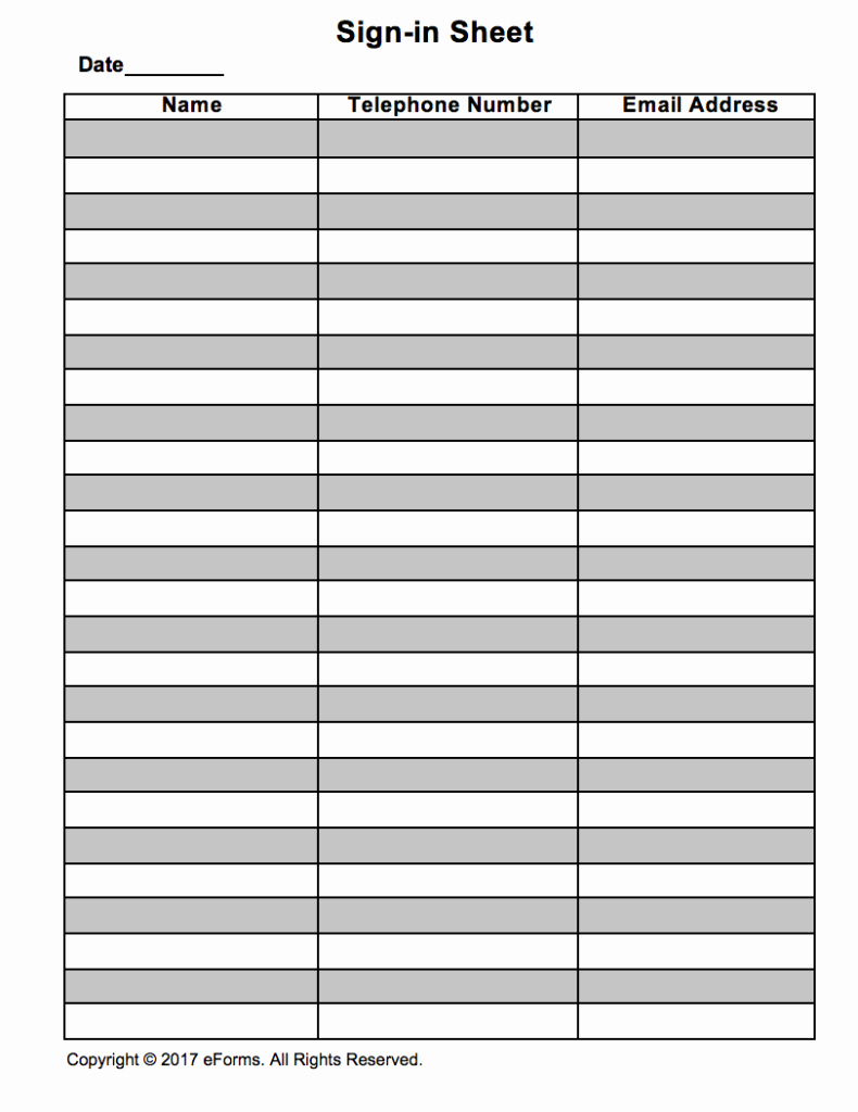 Visitor Sign In Sheet Template Luxury attendance Guest Sign In Sheet Template