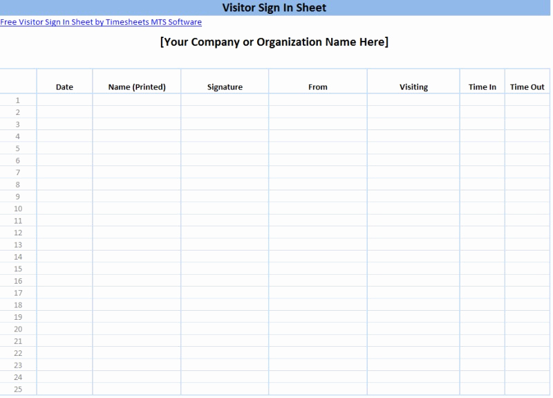 Visitors Sign In Sheet Lovely Printable Sign In Sheet Templates