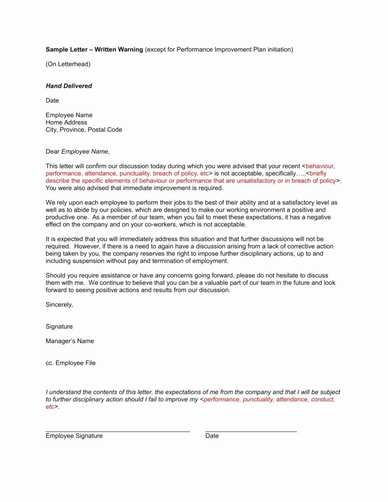 Warning Letter to Employee Luxury 10 Ficial Warning Letters Google Docs Ms Word Apple