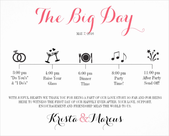 Wedding Day Schedule Template Best Of 44 Wedding Itinerary Templates Doc Pdf Psd
