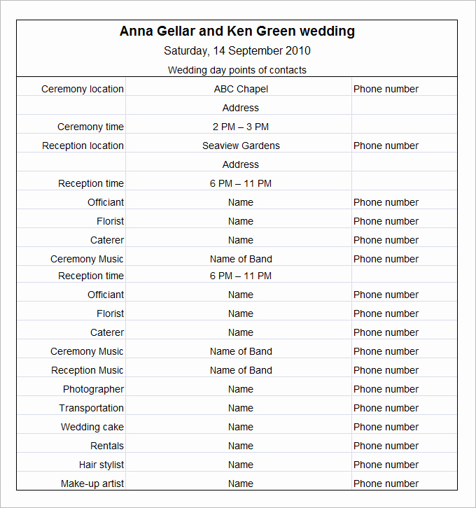 Wedding Day Schedule Template Unique 28 Wedding Schedule Templates &amp; Samples Doc Pdf Psd