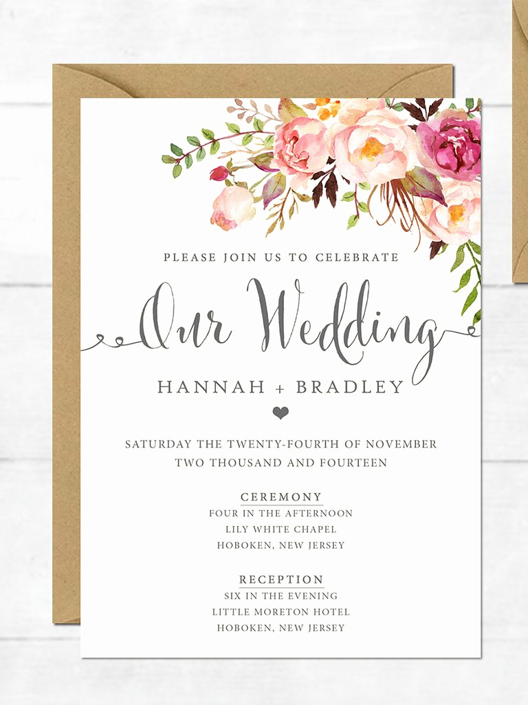 Wedding Invitation Templates Free Lovely 16 Printable Wedding Invitation Templates You Can Diy