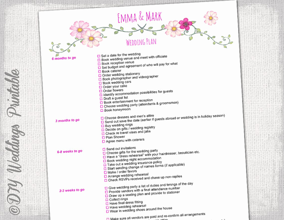 Wedding List to Do Best Of Wedding Checklist to Do List Wedding Planner Timeline