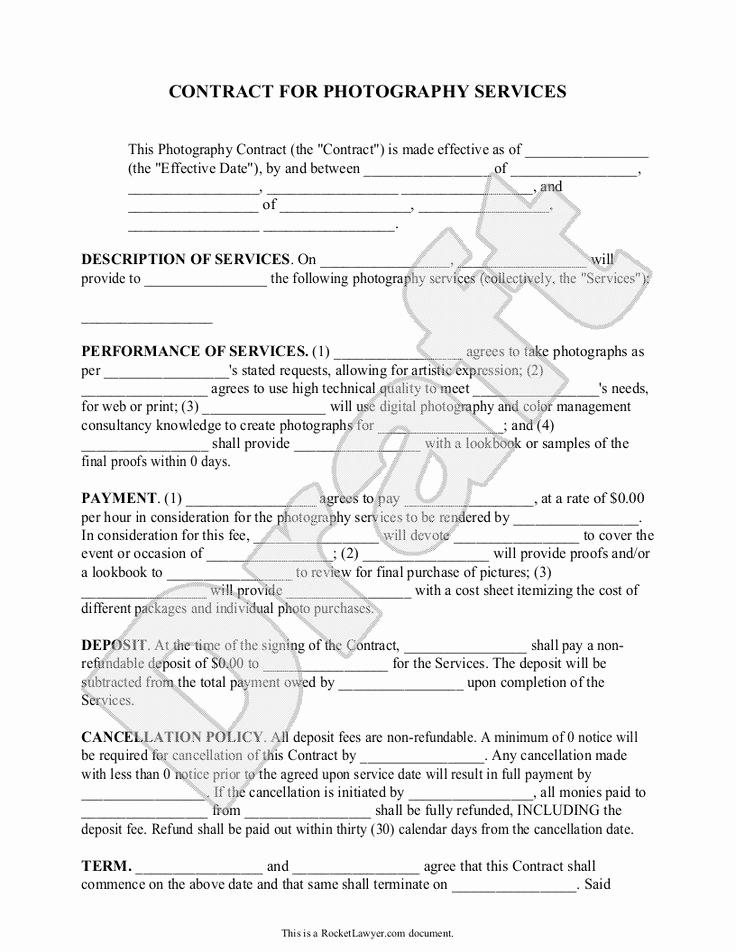 Wedding Photography Contract Template Beautiful Best 25 Graphy Contract Ideas On Pinterest