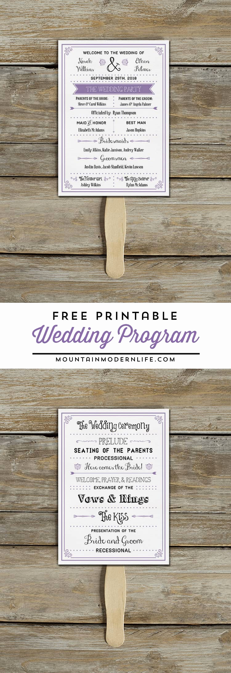Wedding Program Fan Template Awesome Free Printable Wedding Program
