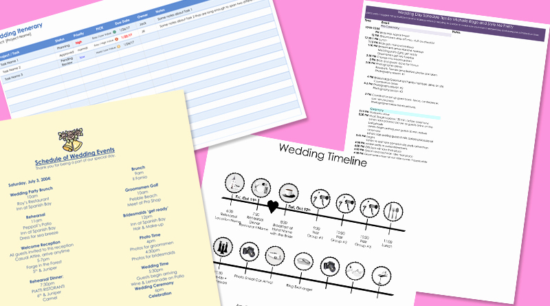 Wedding Weekend Itinerary Template Awesome 8 Free Wedding Itinerary Templates and Schedule Templates
