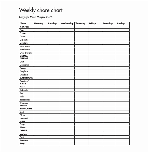 Weekly Chore Chart Template Best Of How to Make Good Schedule Using 5 Chore List Template Types
