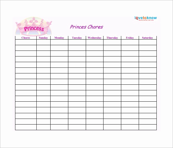 Weekly Chore Chart Template Elegant How to Make Good Schedule Using 5 Chore List Template Types
