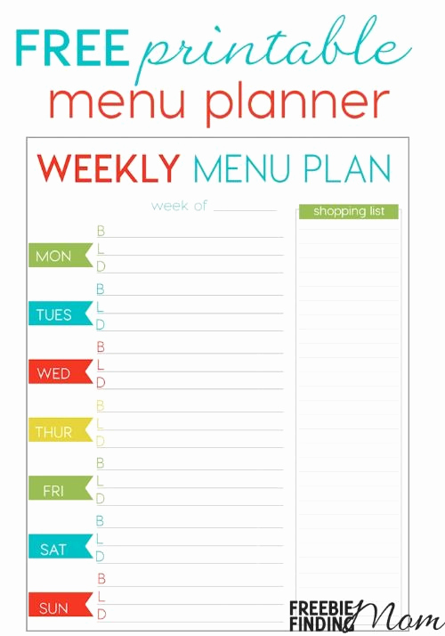 Weekly Dinner Menu Template Fresh Menu Planners Weekly Menu Planners and Weekly Menu On