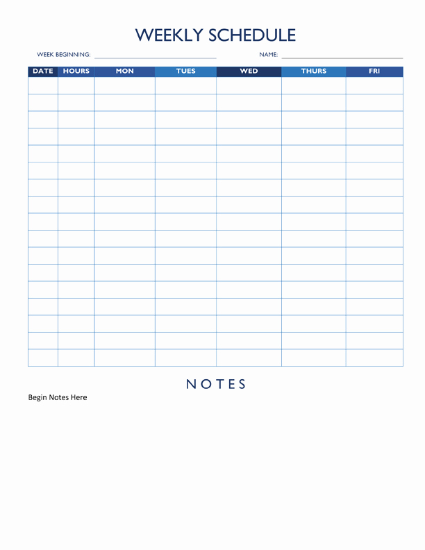 Weekly Employee Schedule Template Beautiful Free Work Schedule Templates for Word and Excel