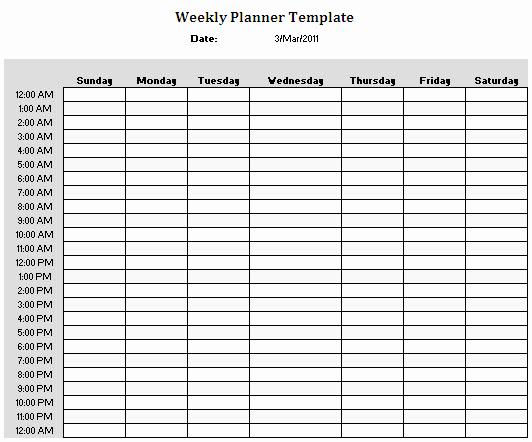 Weekly Hourly Schedule Template Awesome 8 Best Of 24 Hour Calendar Printable 24 Hour
