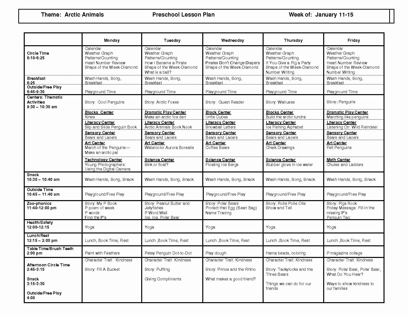 Weekly Lesson Plan for Preschool Best Of Free Weekly Lesson Plan Template and Teacher Resources