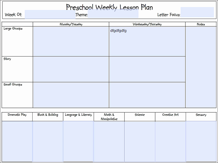 Weekly Lesson Plan Template Pdf Elegant 7 Preschool Lesson Template Free Word Excel Pdf formats