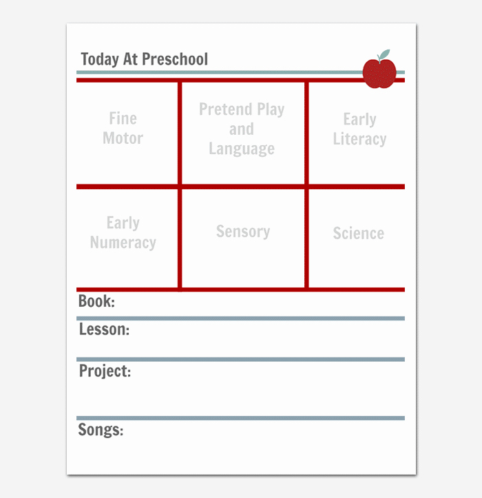 Weekly Lesson Plan Template Word Awesome Preschool Lesson Plan Template Daily Weekly Monthly
