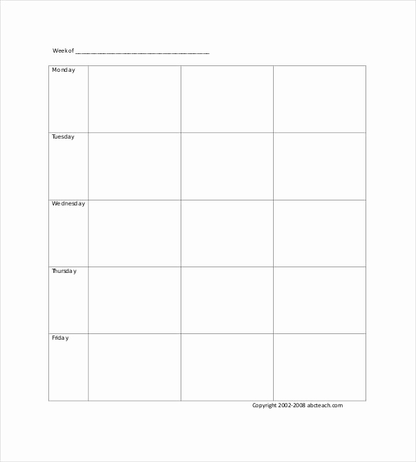 Weekly Lesson Plan Template Word Elegant Blank Template – 24 Free Word Excel Pdf Psd Eps