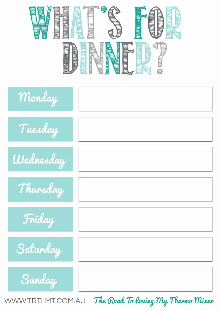 Weekly Meal Planning Template Inspirational What S for Dinner 2 Fb organization