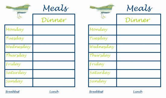 Weekly Meal Planning Template Luxury 40 Recipe Card Template and Free Printables – Tip Junkie