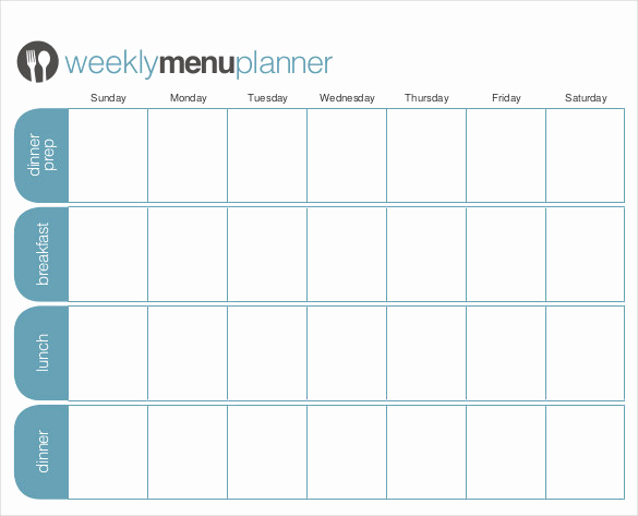 Weekly Planner Template Pdf Beautiful 31 Menu Planner Templates Free Sample Example format