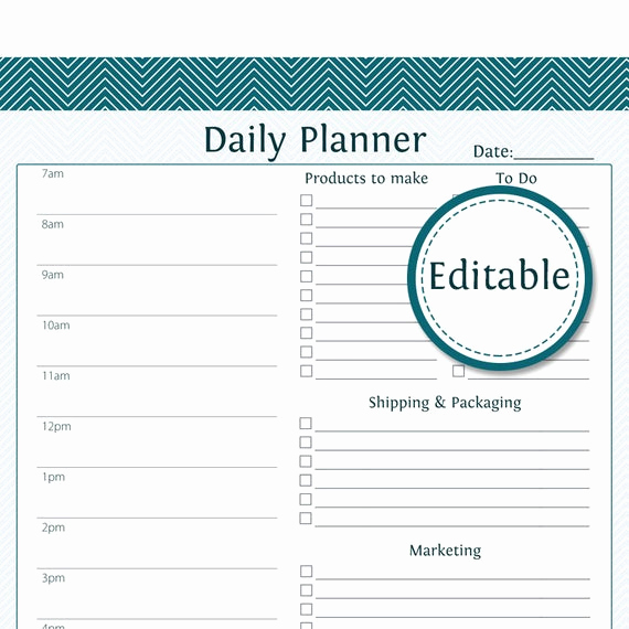 Weekly Planner Template Pdf Luxury Daily Business Planner Editable Business Planner