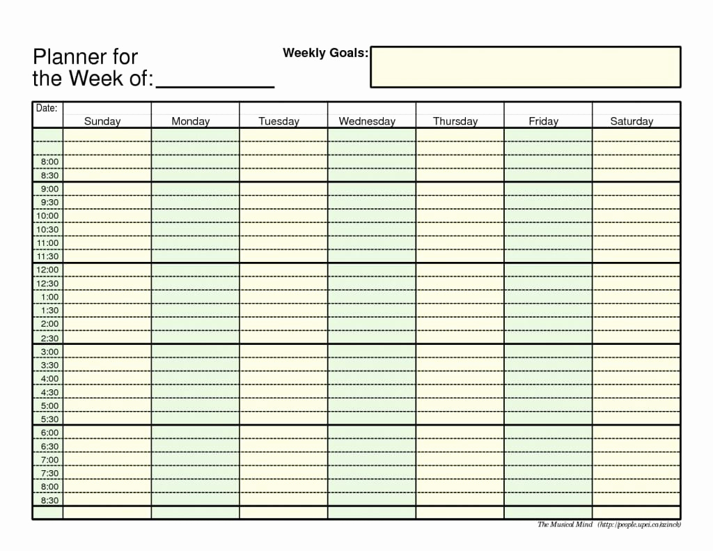 Weekly Schedule Templates Excel Elegant 7 Free Weekly Planner Templates Excel Pdf formats