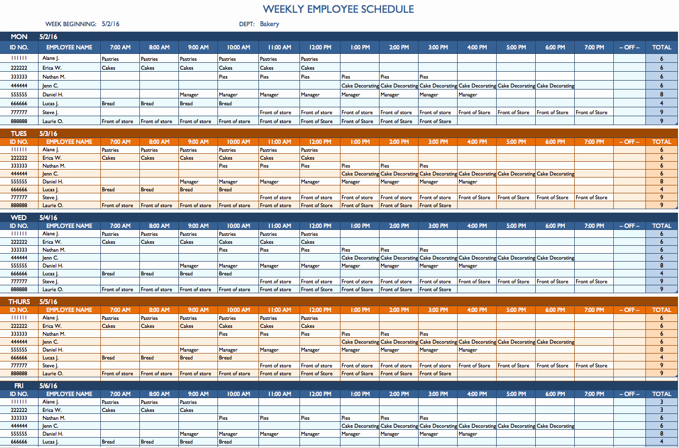 Weekly Schedule Templates Excel New Free Weekly Schedule Templates for Excel Smartsheet
