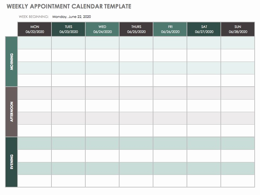 Weekly Schedule Templates Excel Unique 15 Free Weekly Calendar Templates