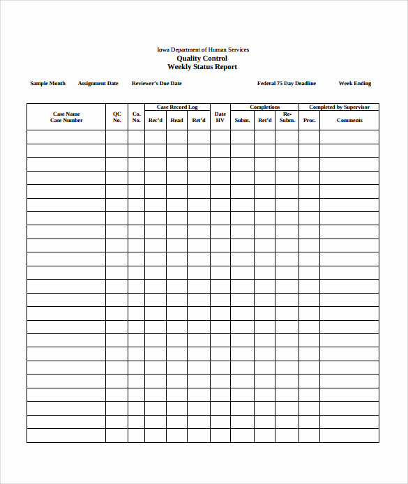 Weekly Status Report Template Inspirational 16 Sample Weekly Status Report Templates Pdf Word
