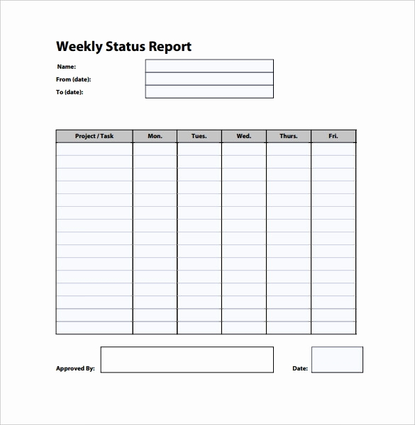 Weekly Status Report Template New Weekly Status Report Template Excel Beepmunk