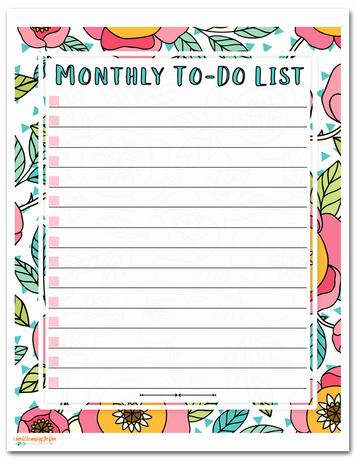 Weekly to Do List Printable New I Should Be Mopping the Floor Free Printable to Do List