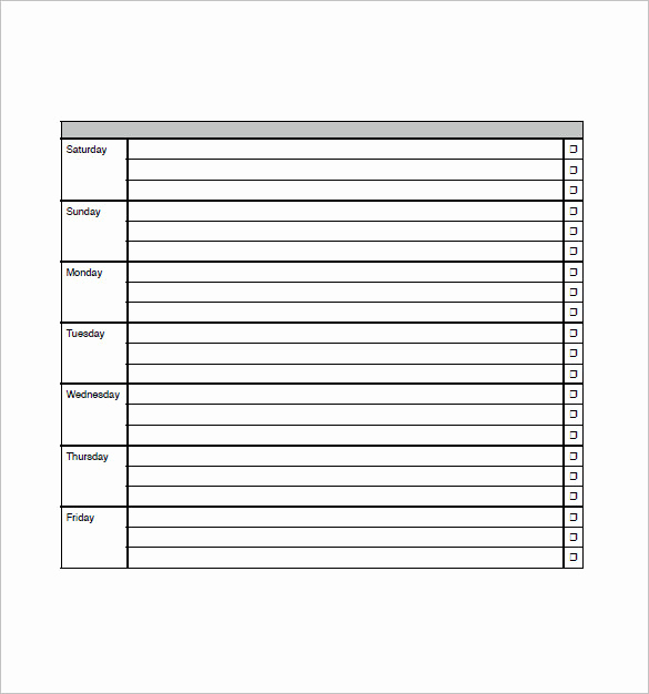 Weekly to Do List Templates Best Of Weekly to Do List Template 6 Free Word Excel Pdf
