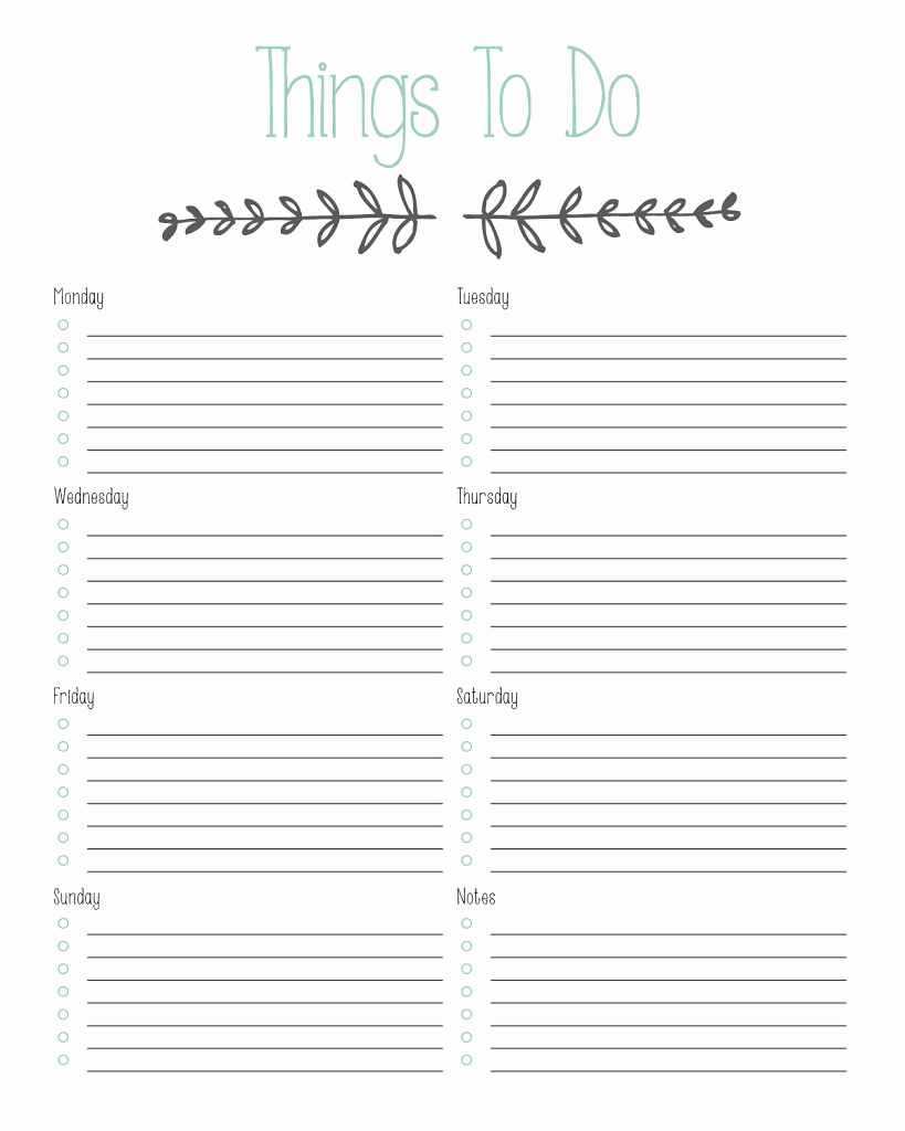Weekly to Do List Templates Luxury Printable &quot;to Do&quot; List Do It organization