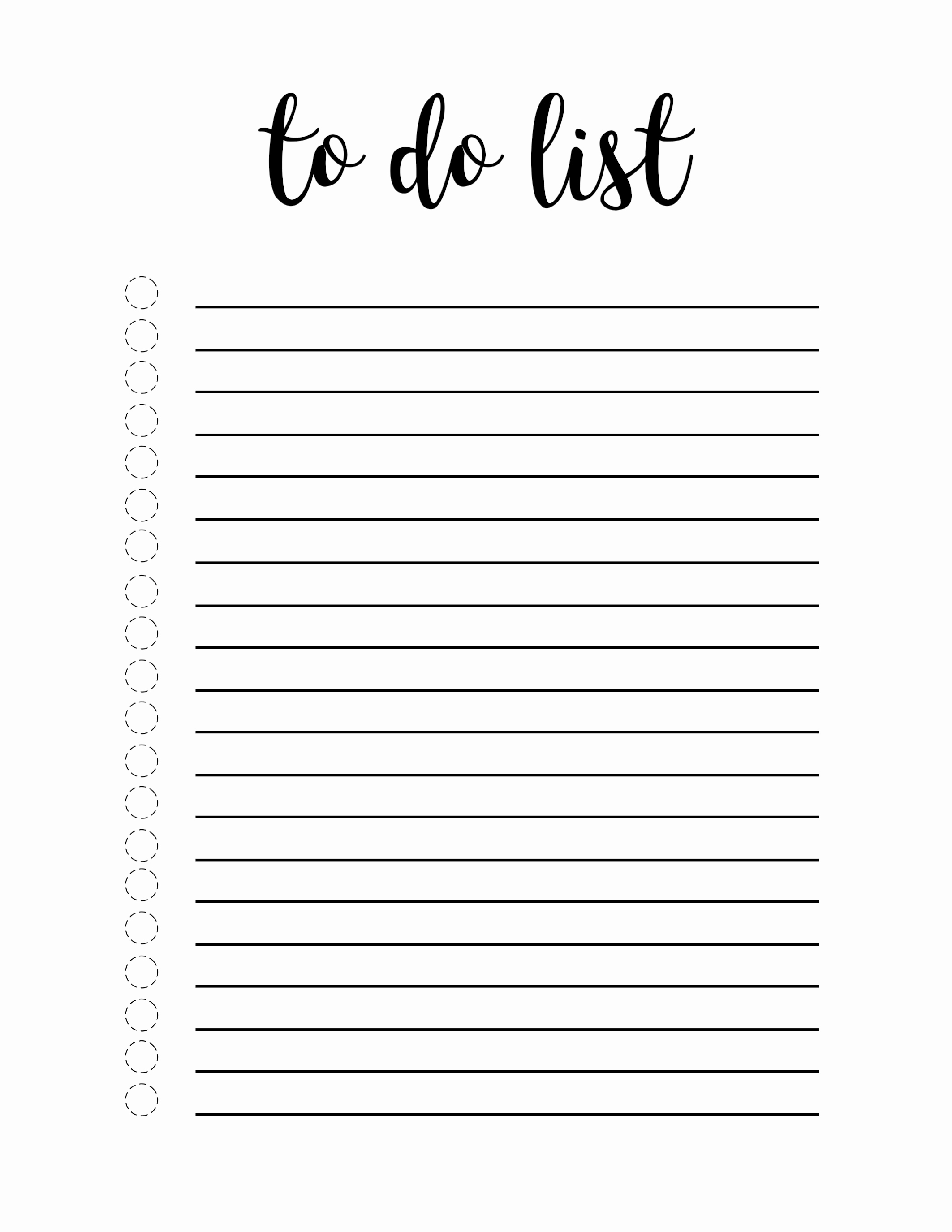 Weekly to Do List Templates New Free Printable to Do List Template Paper Trail Design