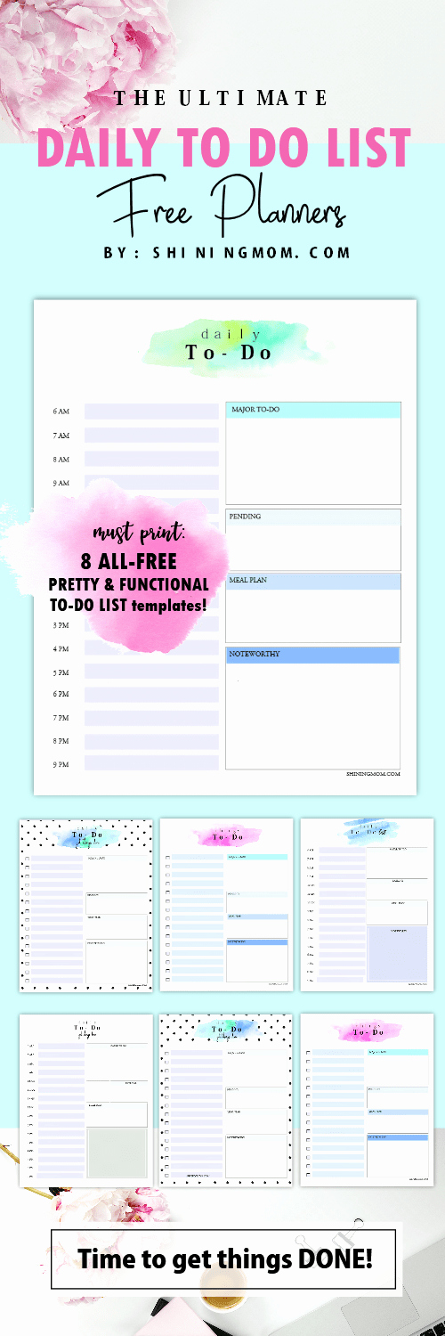 Weekly todo List Template Elegant Printable Daily to Do List Template to Get Things Done