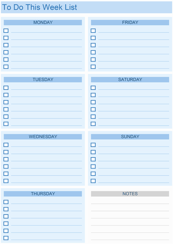 Weekly todo List Template Fresh Daily to Do List Templates for Excel