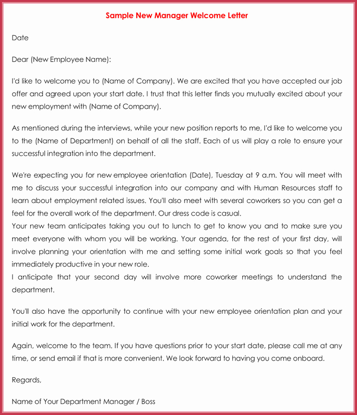 Welcome Letter to New Employee Fresh Wel E Letter Templates 20 Printable Samples &amp; formats