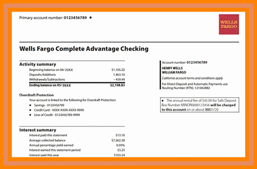Wells Fargo Bank Statement Template Awesome 6 Fake Bank Account Statement Creator