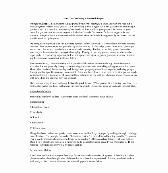 White Paper Outline Template Lovely Tentative Outline for Research Paper Example