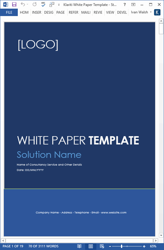 White Paper Template Word Luxury White Papers – Ms Word Templates &amp; Free Tutorials