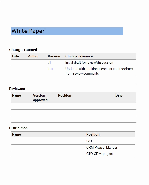 White Paper Template Word Unique 13 White Paper Templates – Pdf Word