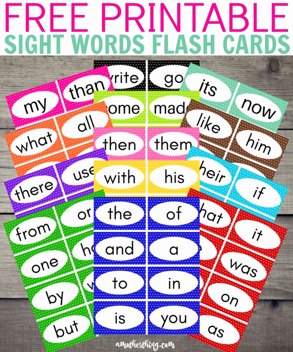 Word Flash Card Template Unique Free Printable Sight Words Flash Cards