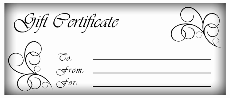 Word Gift Certificate Template Inspirational Blank Gift Certificate