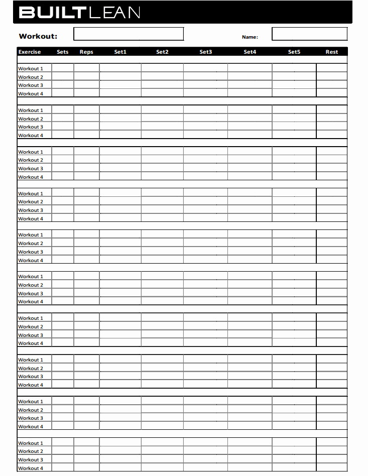 Work Out Schedule Templates Beautiful Gym Workout Log Template In Latex Tex Latex Stack Exchange