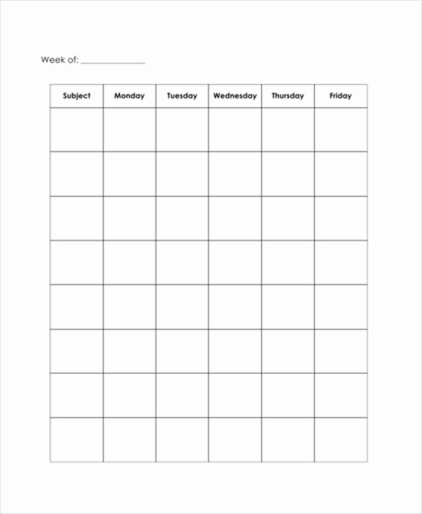 Work Out Schedule Templates Inspirational Blank Workout Schedule Templates 7 Free Word Pdf