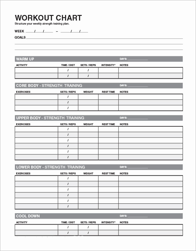 Work Out Schedule Templates Unique 4 Sample Workout Schedule 4 Documents In Excel Pdf