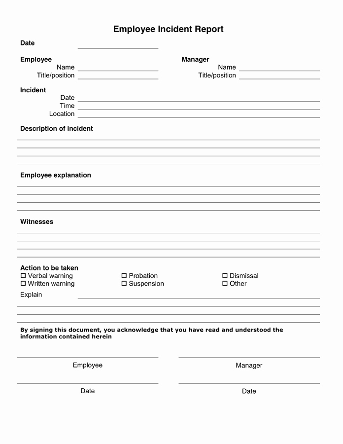 Workplace Accident Report form Awesome 10 Incident Report Templates Word Excel Pdf formats