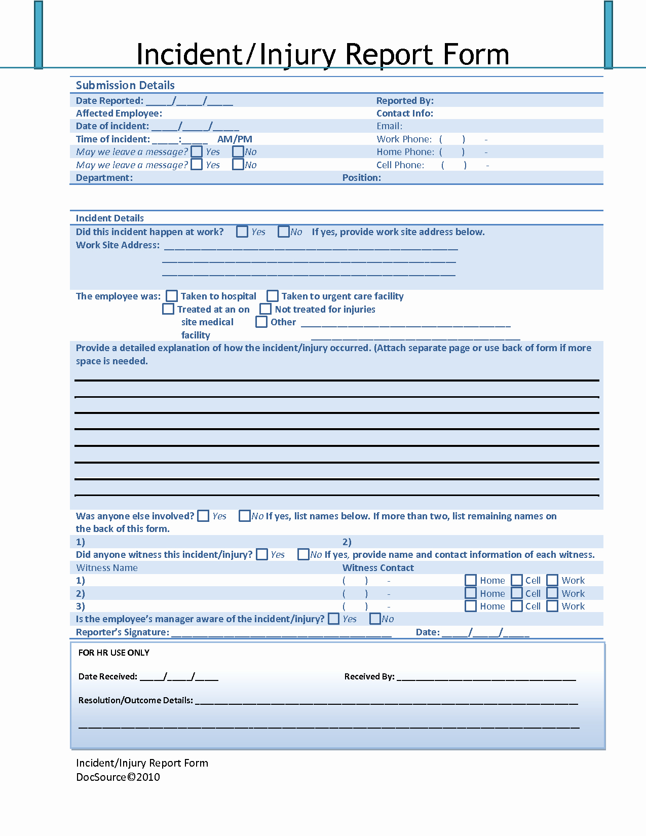 Workplace Accident Report form Fresh Best S Of Accident Incident Report form Accident