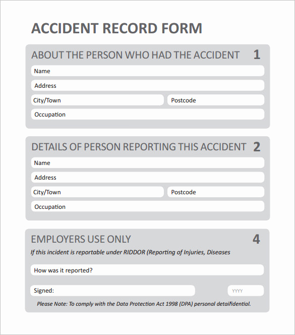 Workplace Accident Report form Luxury Employee Incident Report Pdf