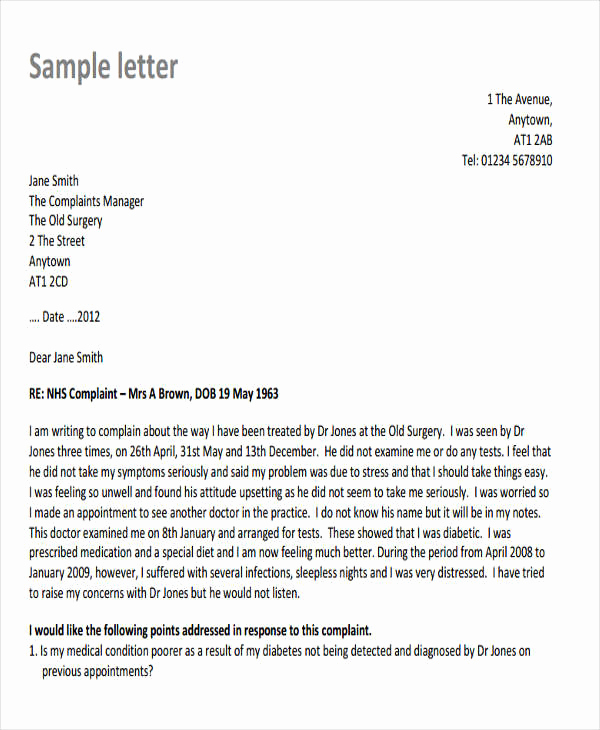Writing A Complaint Letter Best Of 32 Plaint Letter formats Doc Pdf