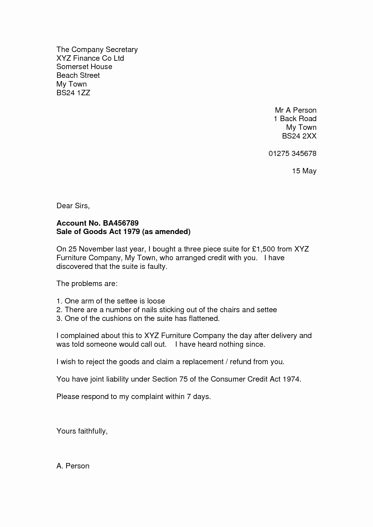 Writing A Complaint Letter Unique Consumer Plaint Letter Following are Suggestions On